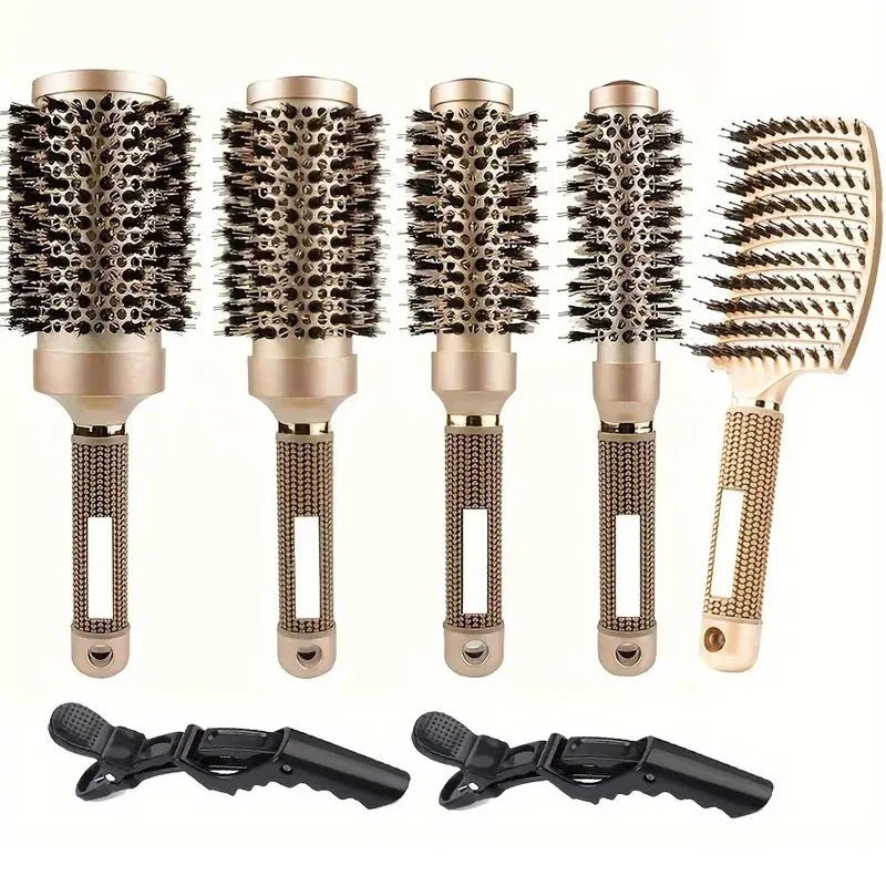Ziovara – Ionic Boar Bristle Hairbrush Set - ZiovaraSKU_1754334526564_720