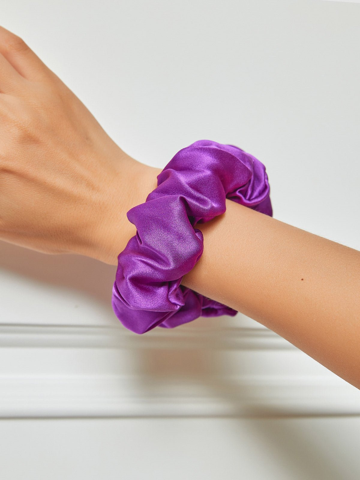 Ziovara – Midnight Mulberry Silk Hair Scrunchie - ZiovaraSKU_1754334449390_950